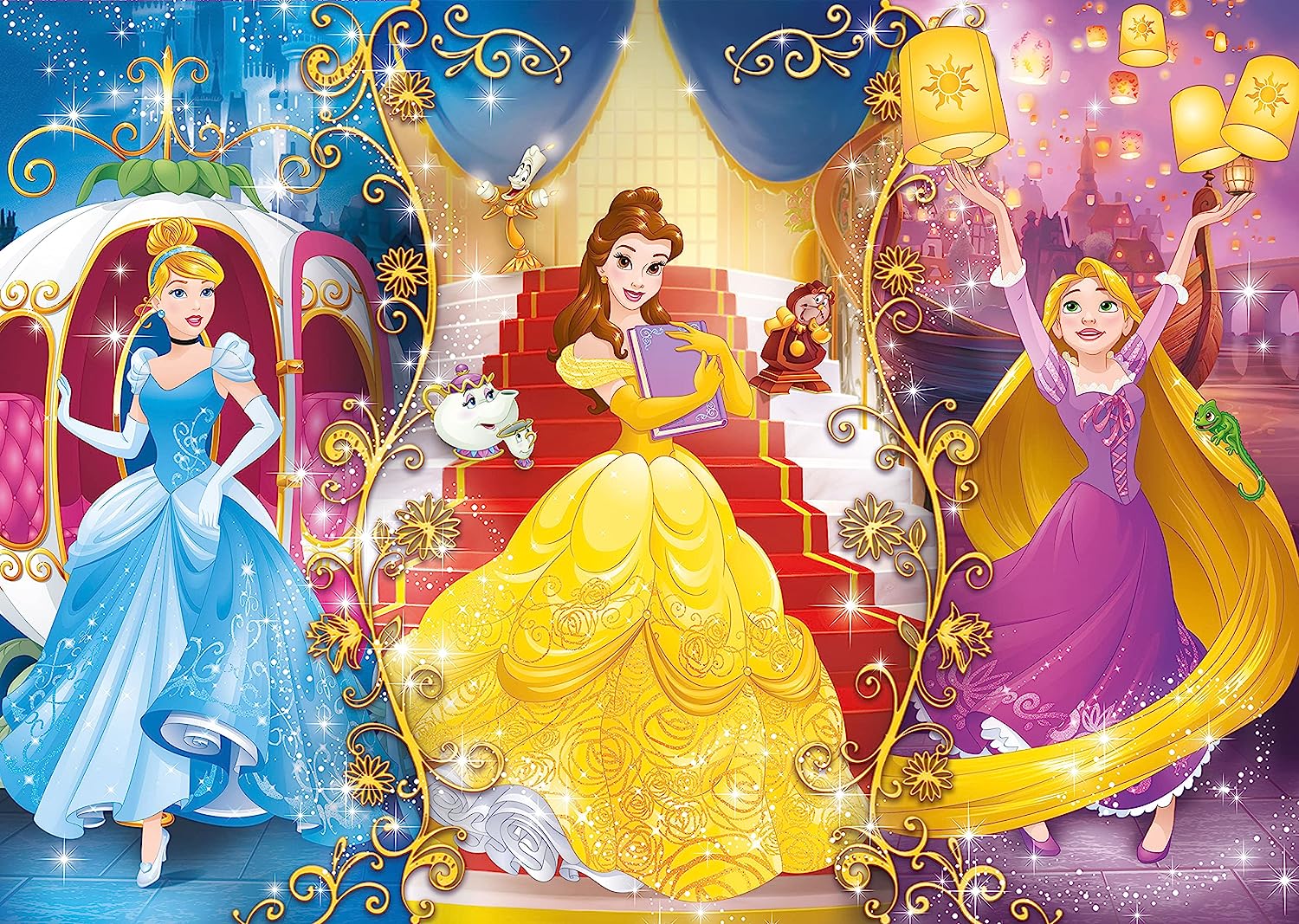 הנסיכות של דיסני - סט 4 פאזלים של 20 60 100 180 חלקים CLEMENTONI