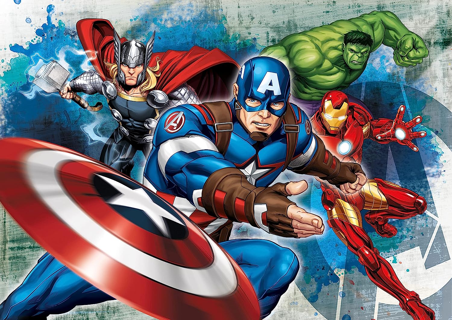 הנוקמים של מארוול - סט 4 פאזלים של 20 60 100 180 חלקים CLEMENTONI