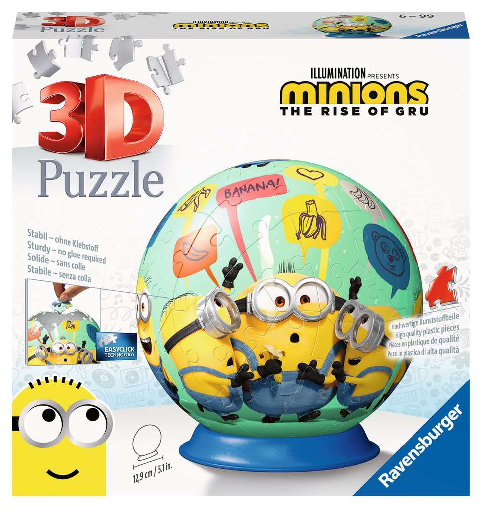המיניונים "Puzzle Ball" - פאזל תלת מימד כדור 72 חלקים RAVENSBURGER