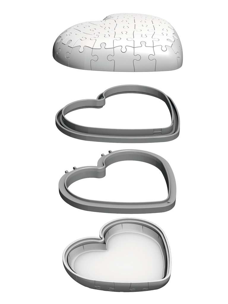 קופסת תכשיטים בצורת לב פרוזן - פאזל תלת מימד 54 חלקים RAVENSBURGER