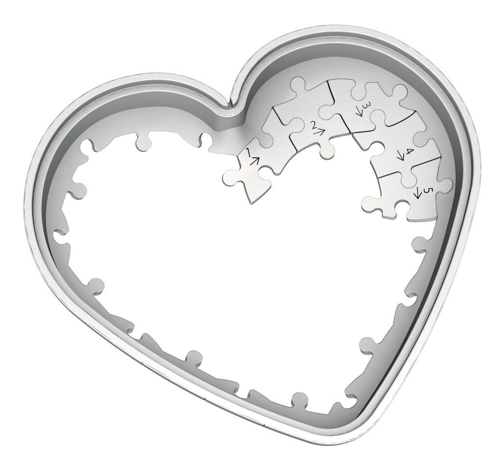 קופסת תכשיטים בצורת לב פרוזן - פאזל תלת מימד 54 חלקים RAVENSBURGER