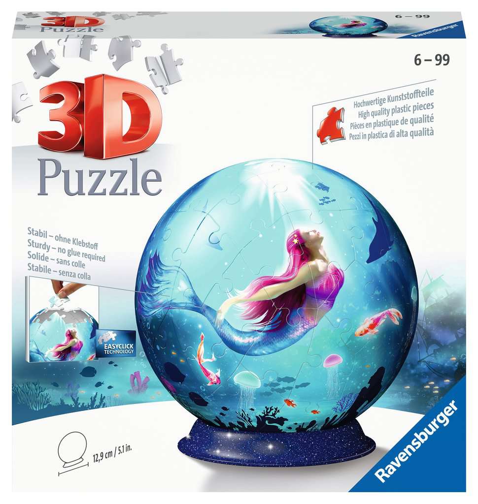 בת-ים "Puzzle Ball" - פאזל תלת מימד כדור 72 חלקים RAVENSBURGER