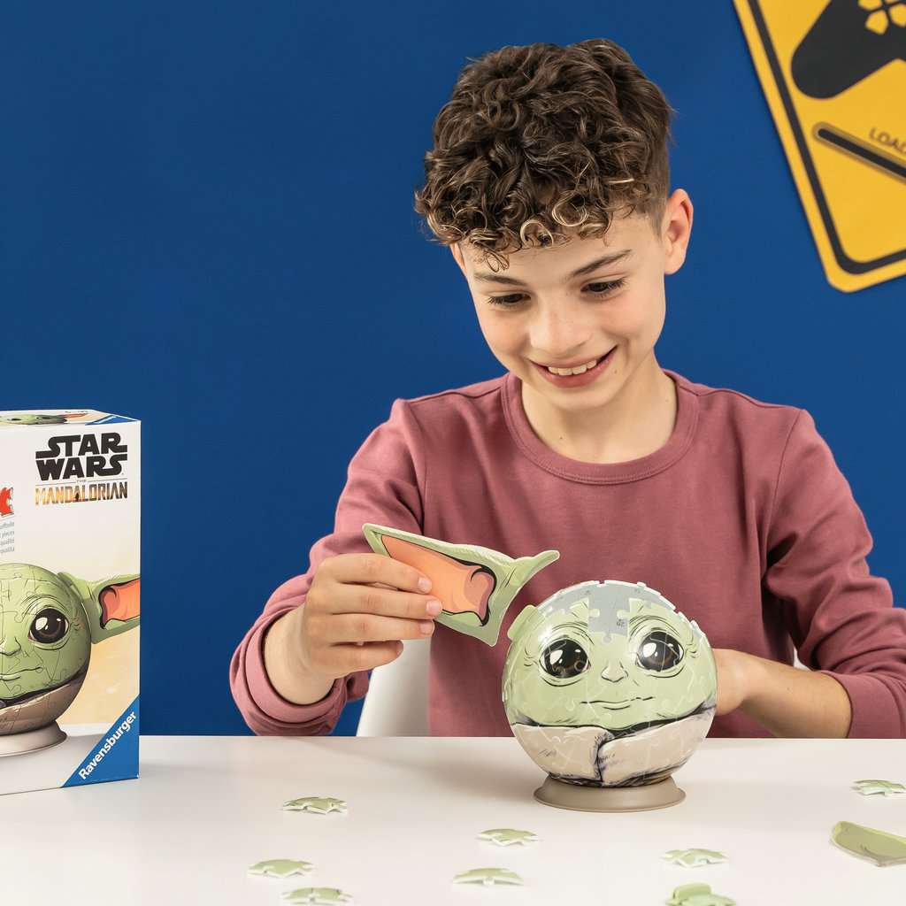 STAR WARS: בייבי יודה (גרוגו) "Puzzle Ball" - פאזל תלת מימד כדור 72 חלקים RAVENSBURGER