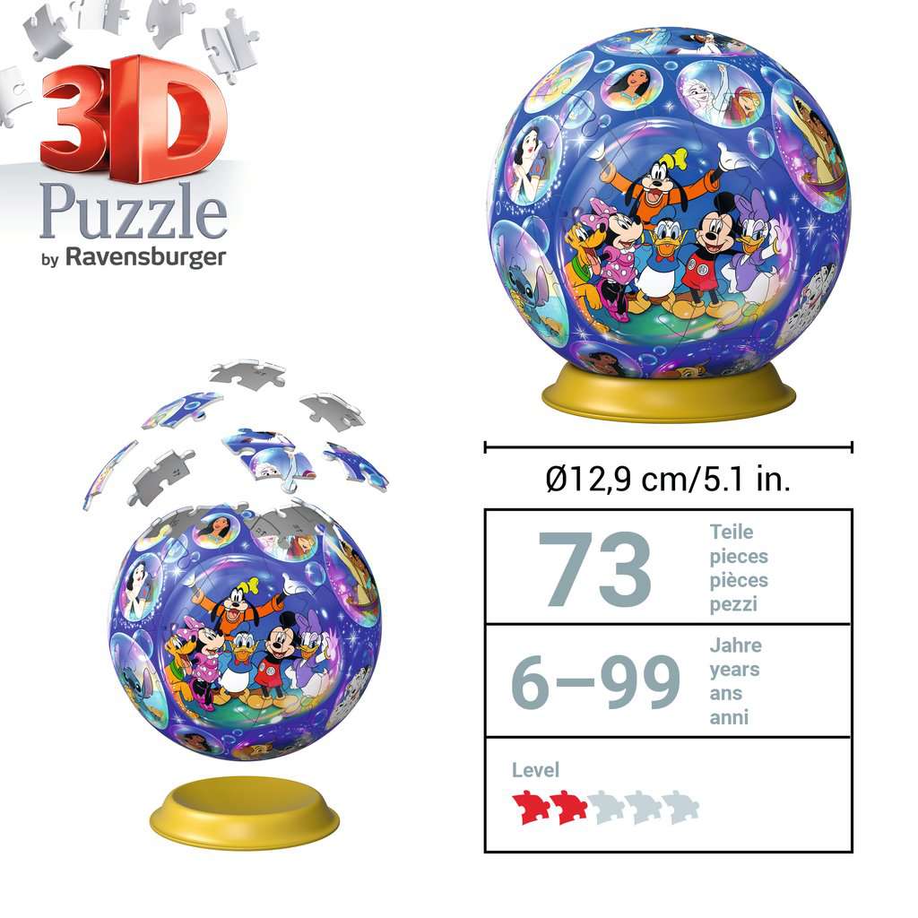 דיסני באבלס "Puzzle Ball" - פאזל תלת מימד כדור 72 חלקים RAVENSBURGER