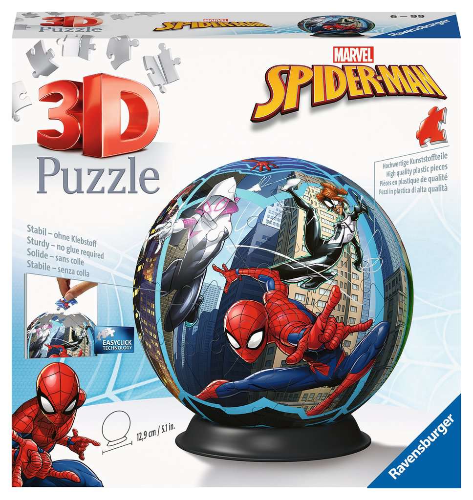 ספיידרמן "Puzzle Ball" - פאזל תלת מימד כדור 72 חלקים RAVENSBURGER