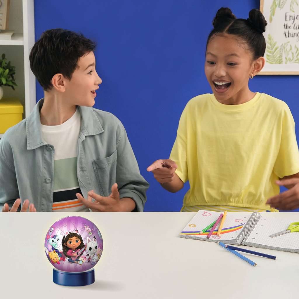 בית הבובות של גבי "NightLight" - פאזל תלת מימד כדור 72 חלקים עם מנורת לילה RAVENSBURGER