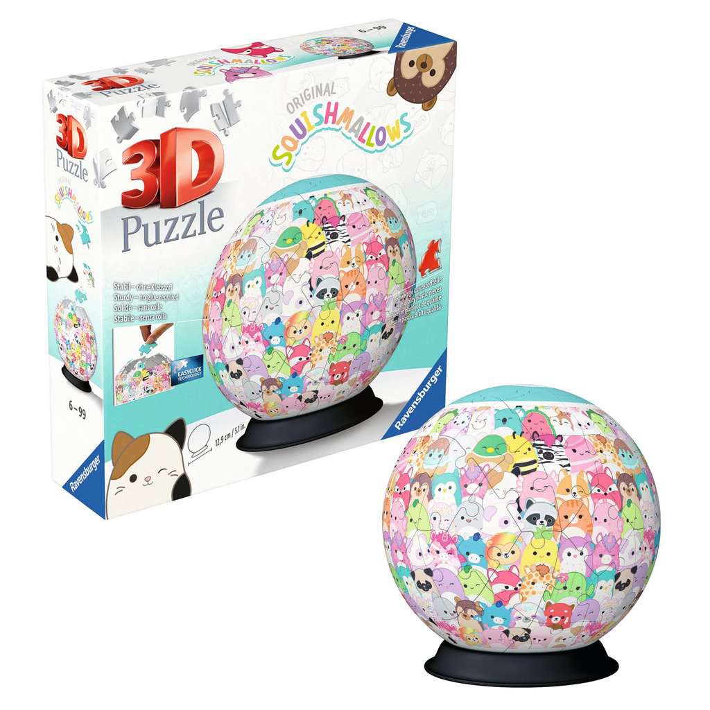 סקווישמלוס "Puzzle Ball" - פאזל תלת מימד כדור 72 חלקים RAVENSBURGER
