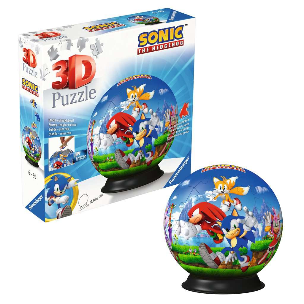 סוניק "Puzzle Ball" - פאזל תלת מימד כדור 72 חלקים RAVENSBURGER