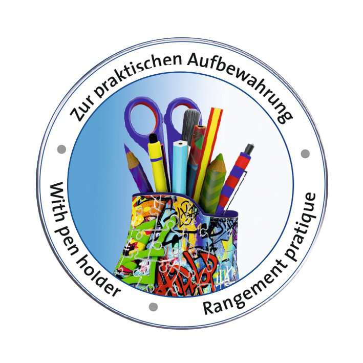 סניקרס גרפיטי - פאזל תלת מימד 108 חלקים עם ארגונית לכלי כתיבה RAVENSBURGER