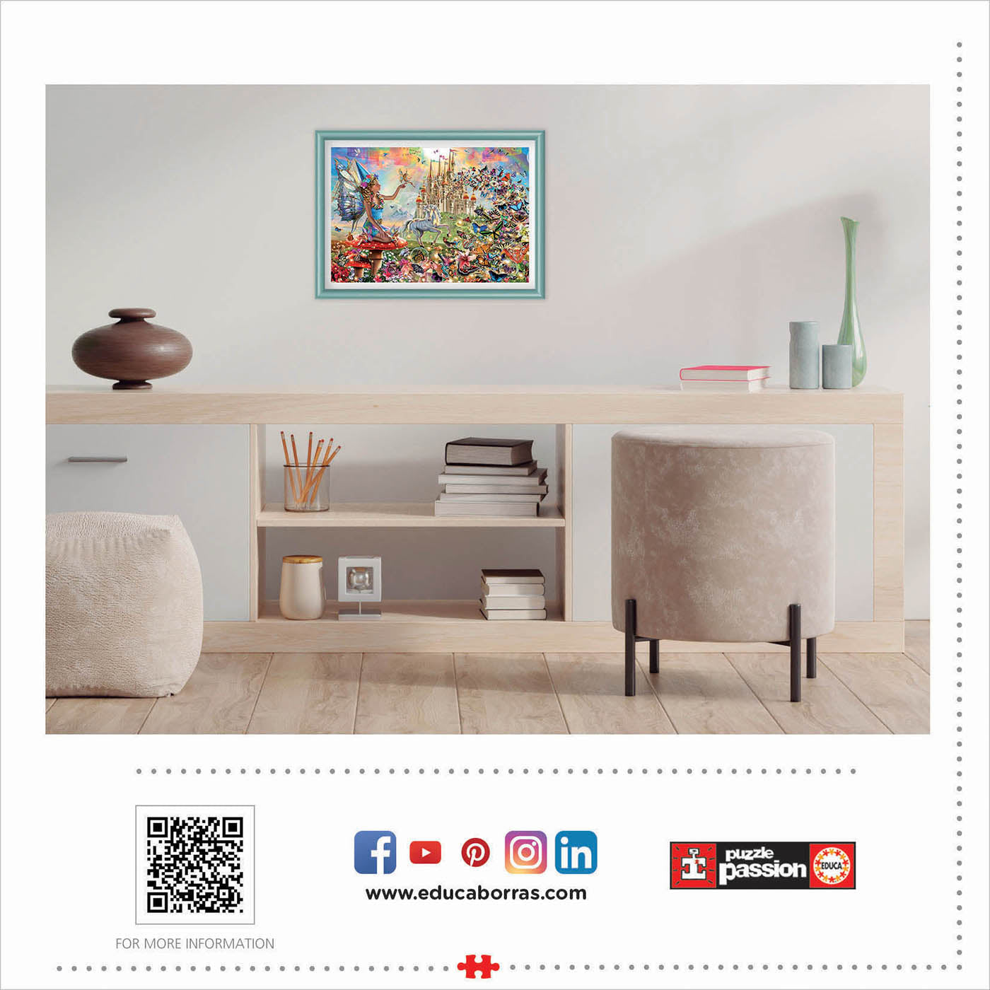 פייה ופרפרים - פאזל 500 חלקים EDUCA