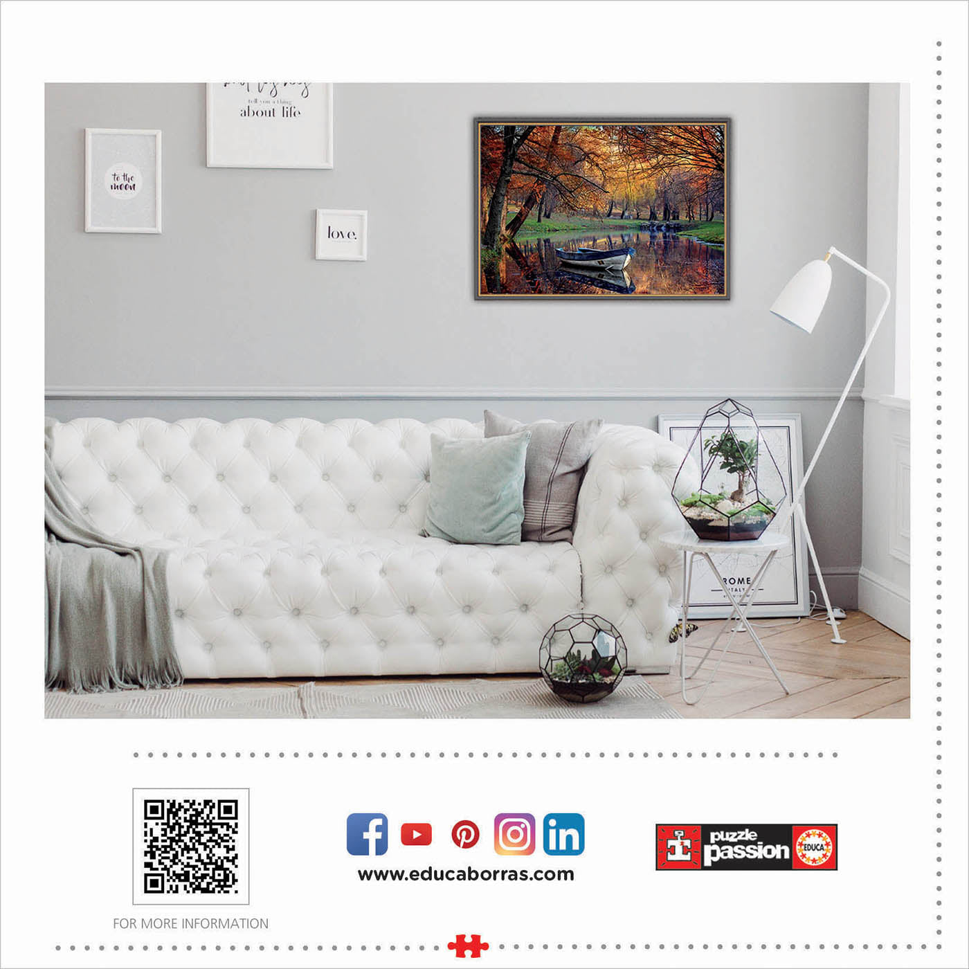 סירת משוט באגם חבוי - פאזל 2000 חלקים EDUCA