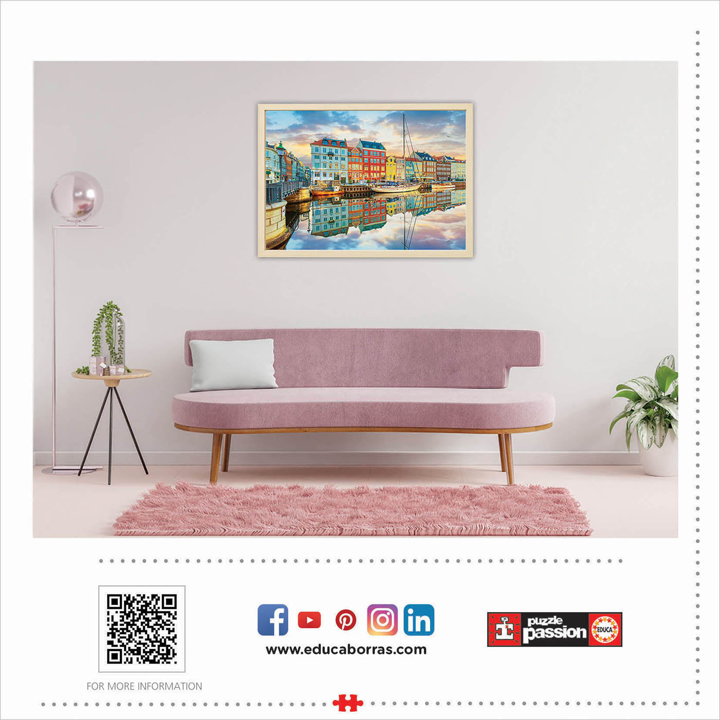 שקיעה בנמל קופנהגן - פאזל 2000 חלקים EDUCA