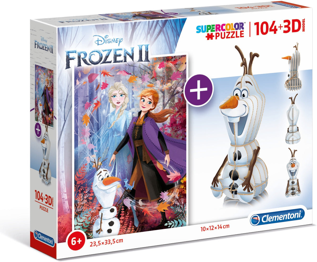 פרוזן - פאזל 104 חלקים מודל תלת מימד CLEMENTONI