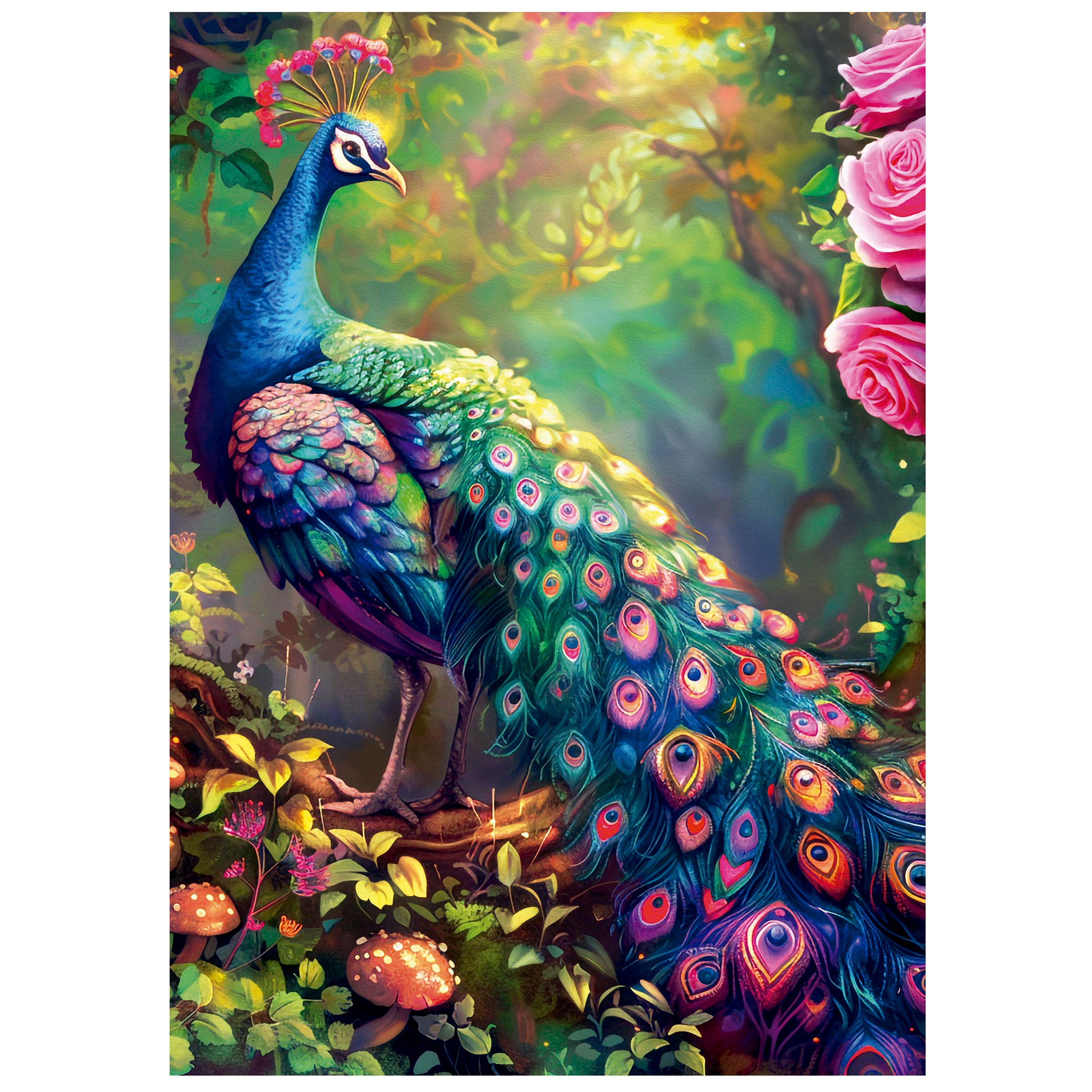 טווס במלוא תפארתו - פאזל 1000 חלקים EDUCA