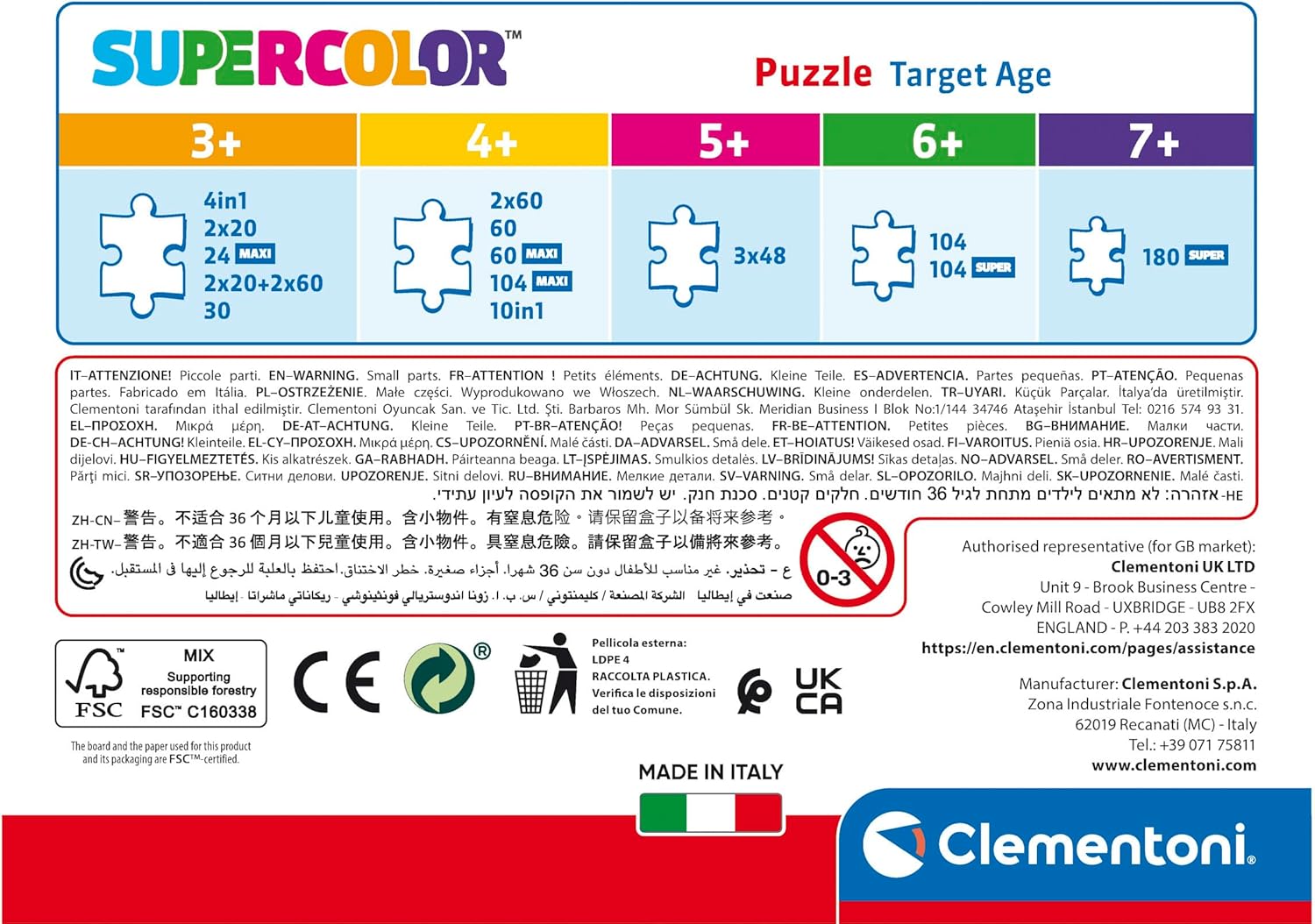 הקלאסיקות של דיסני: פיטר פן - פאזל 30 חלקים CLEMENTONI
