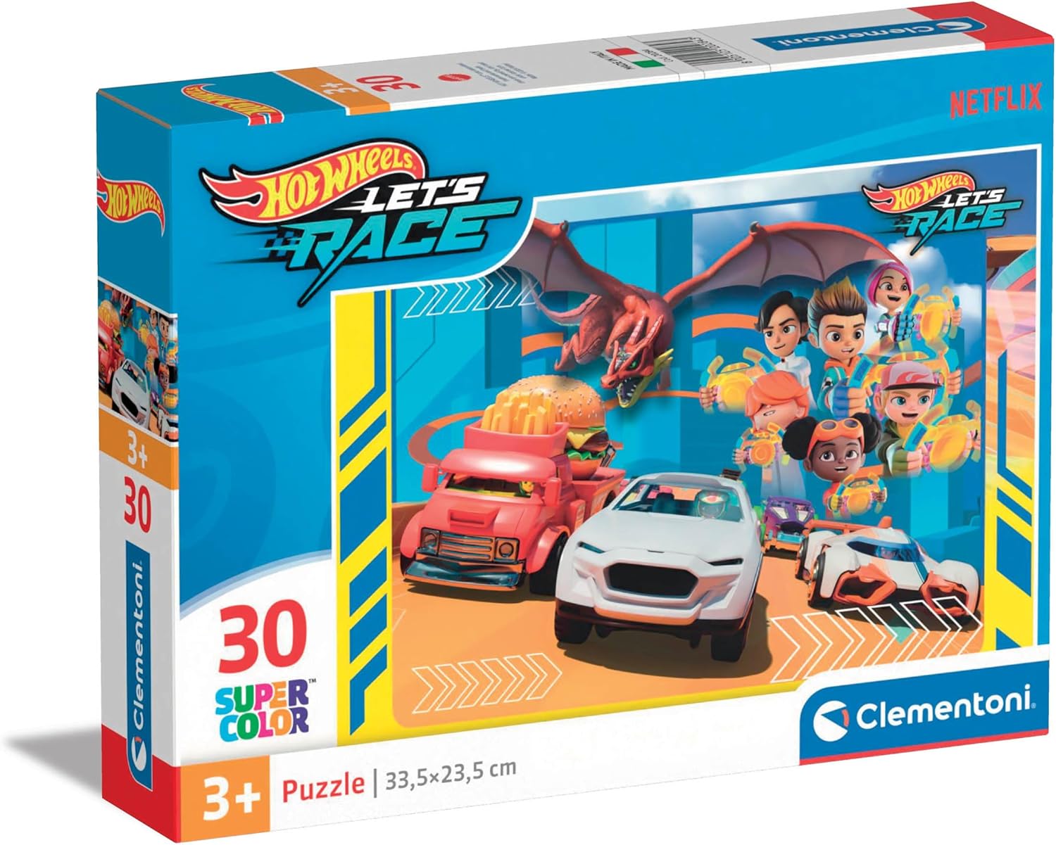 Hot Wheels גלגלים לוהטים - פאזל 30 חלקים CLEMENTONI
