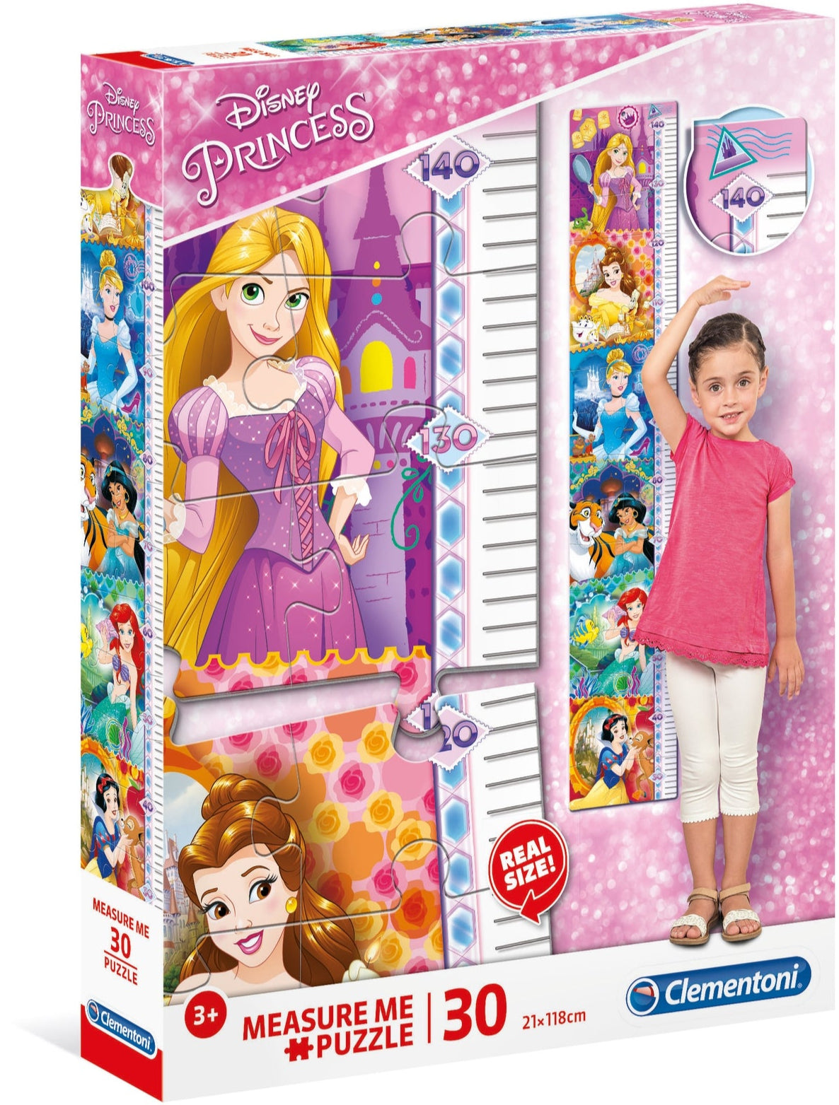 Measure Me, דיסני נסיכות - פאזל מד גובה 30 חלקים CLEMENTONI
