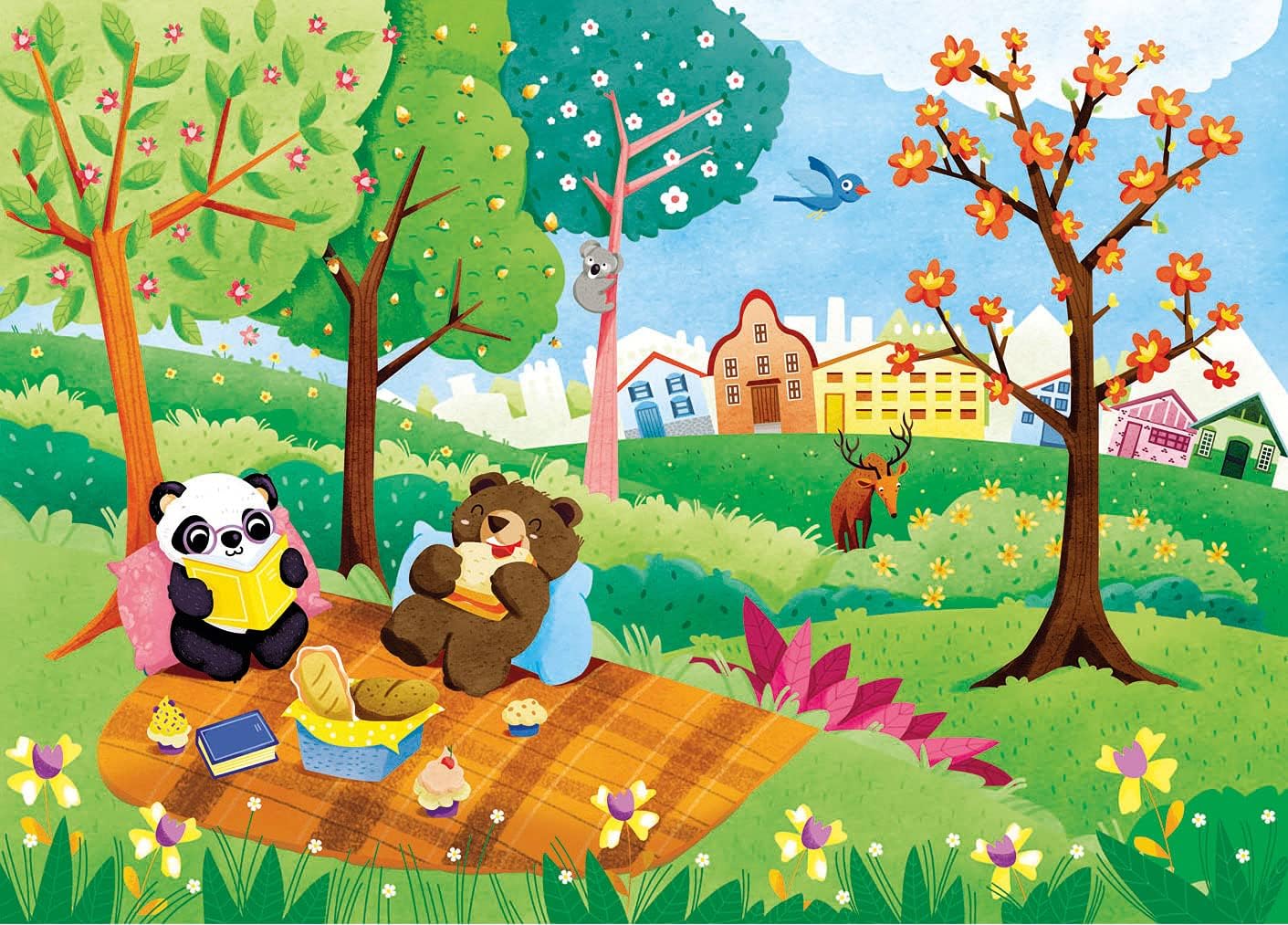 עונות השנה - סט 4 פאזלים של 20 60 100 180 חלקים CLEMENTONI