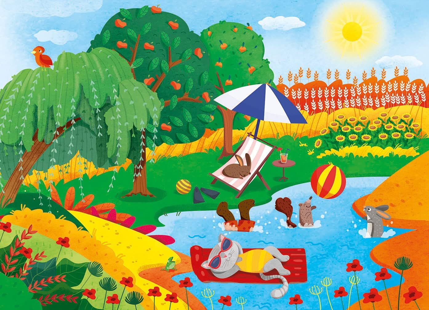 עונות השנה - סט 4 פאזלים של 20 60 100 180 חלקים CLEMENTONI