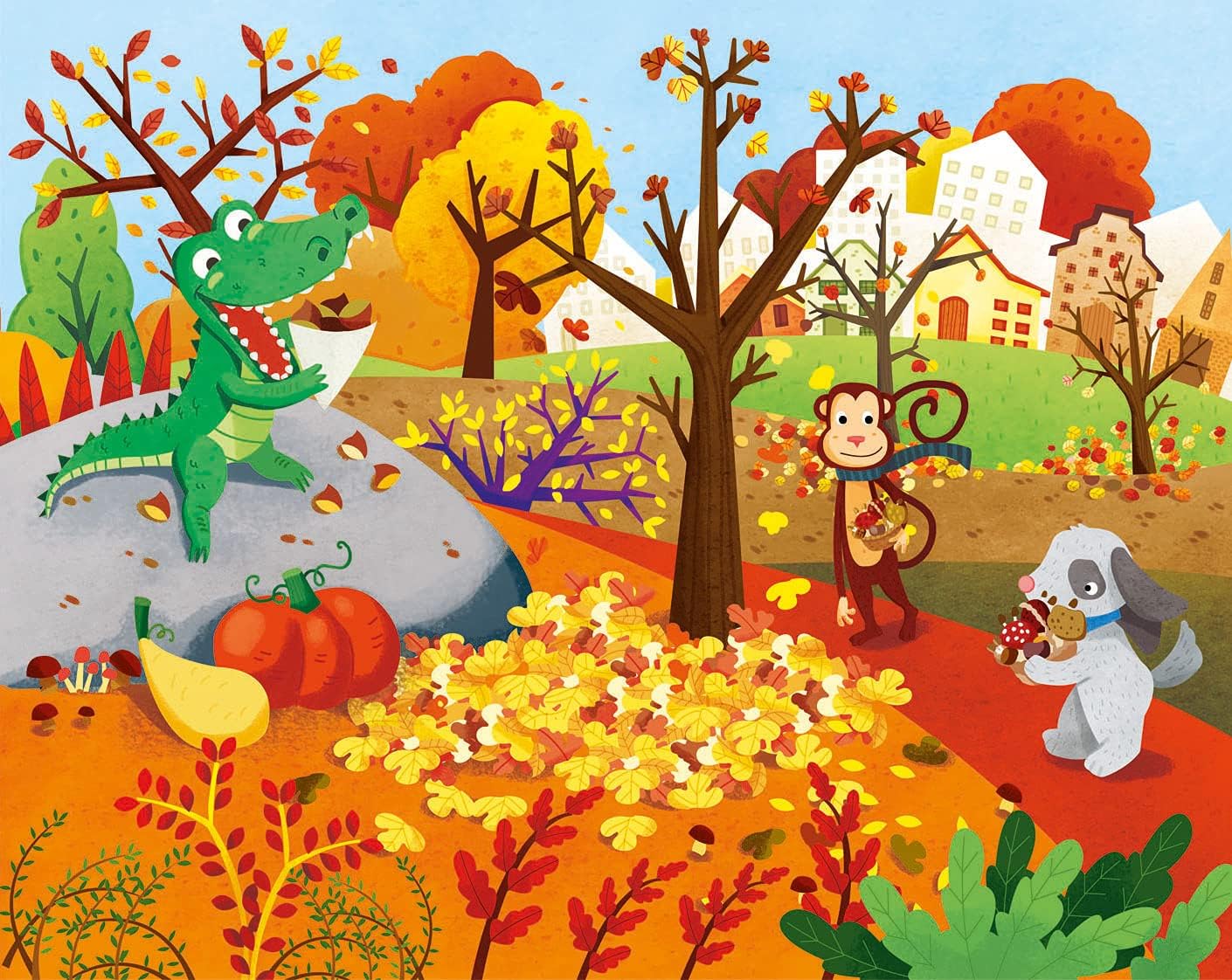 עונות השנה - סט 4 פאזלים של 20 60 100 180 חלקים CLEMENTONI