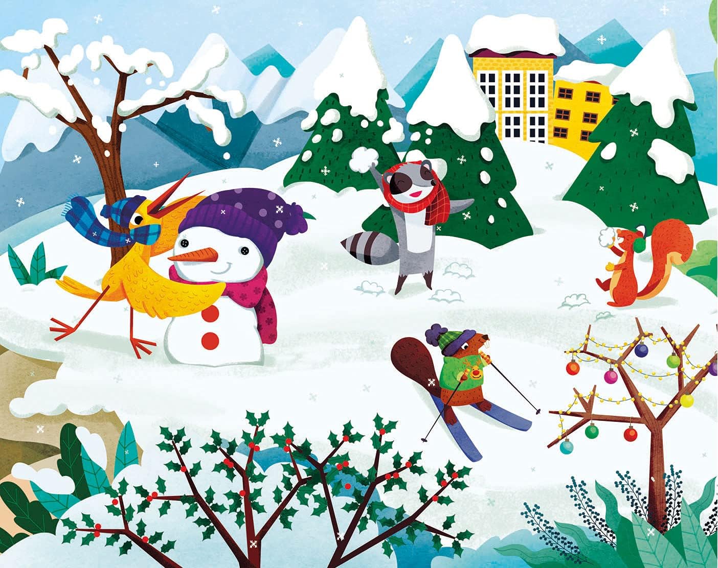 עונות השנה - סט 4 פאזלים של 20 60 100 180 חלקים CLEMENTONI