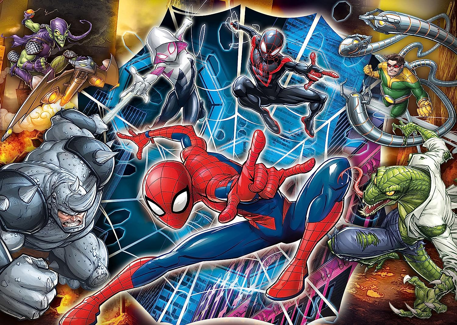 ספיידרמן - סט 4 פאזלים של 20 60 100 180 חלקים CLEMENTONI