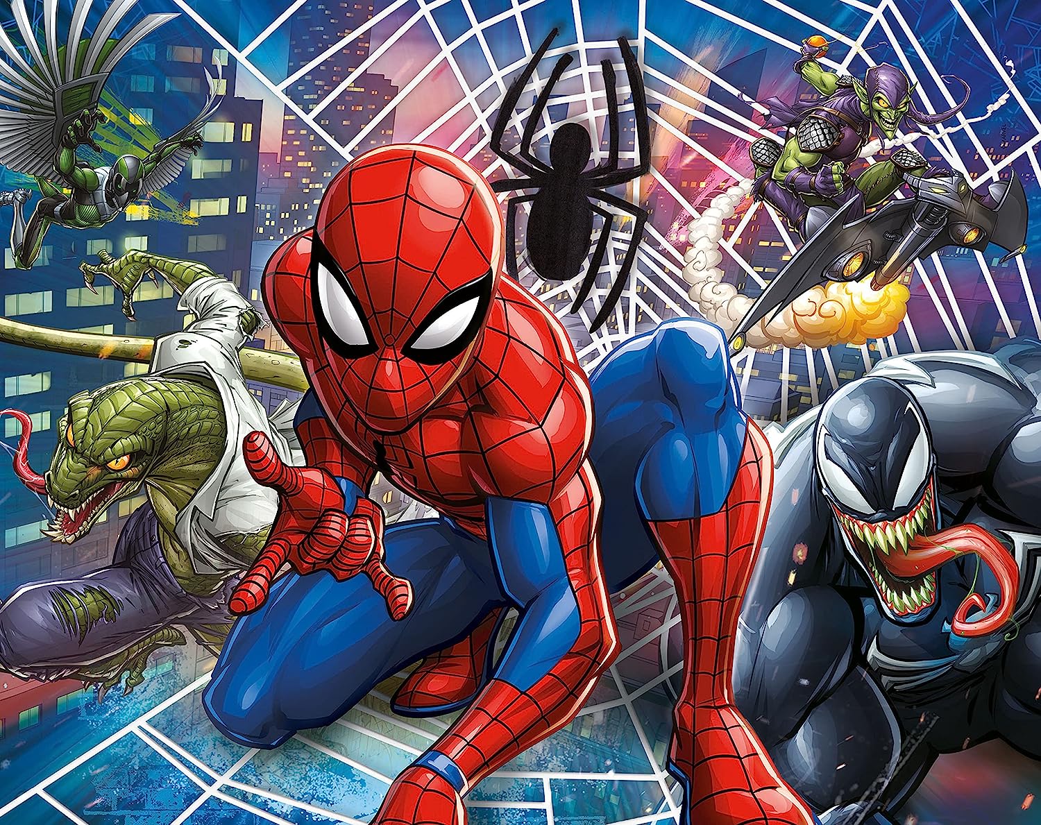 ספיידרמן - סט 4 פאזלים של 20 60 100 180 חלקים CLEMENTONI