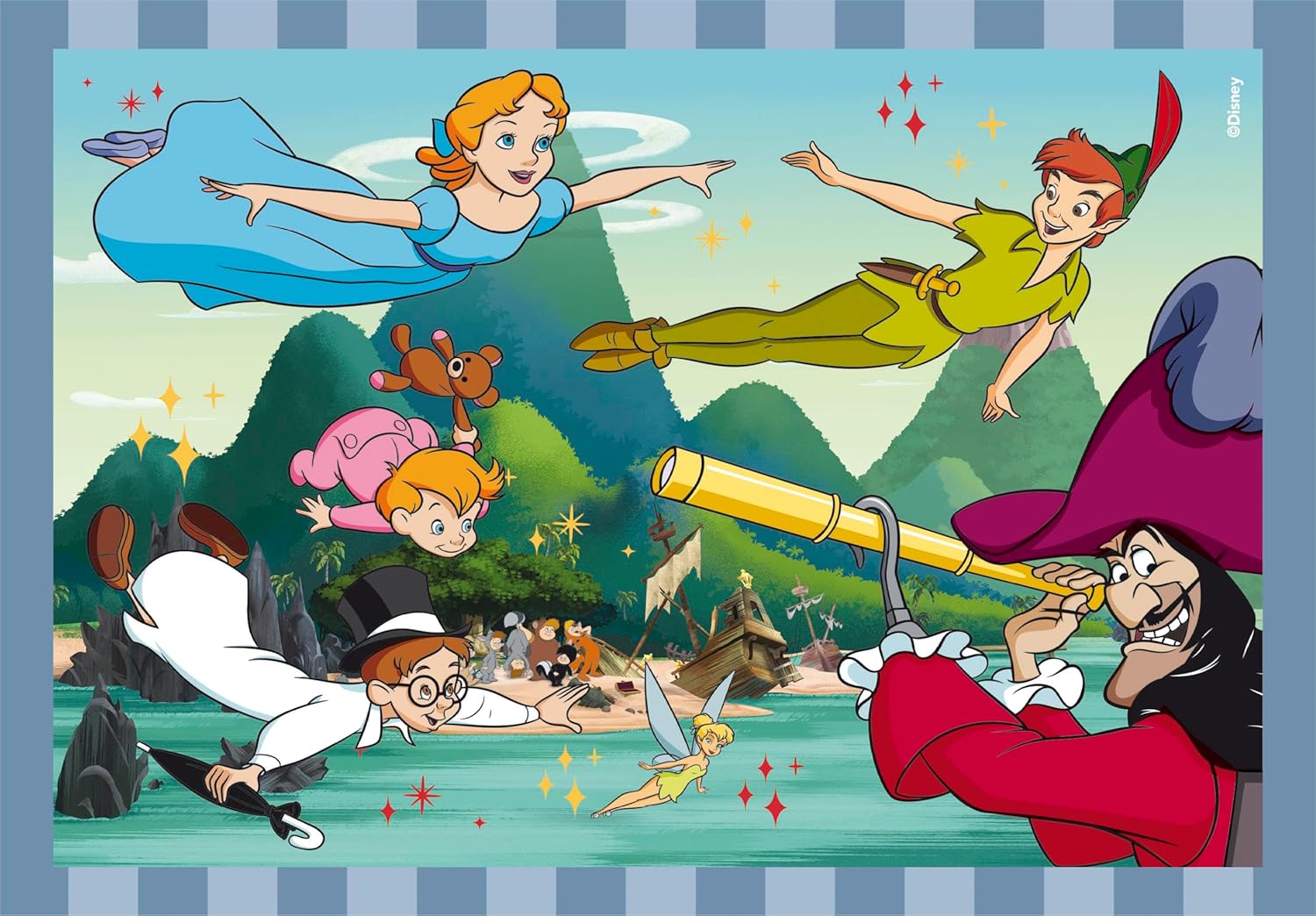 הקלאסיקות של דיסני - 4 פאזלים של 12 עד 24 חלקים CLEMENTONI