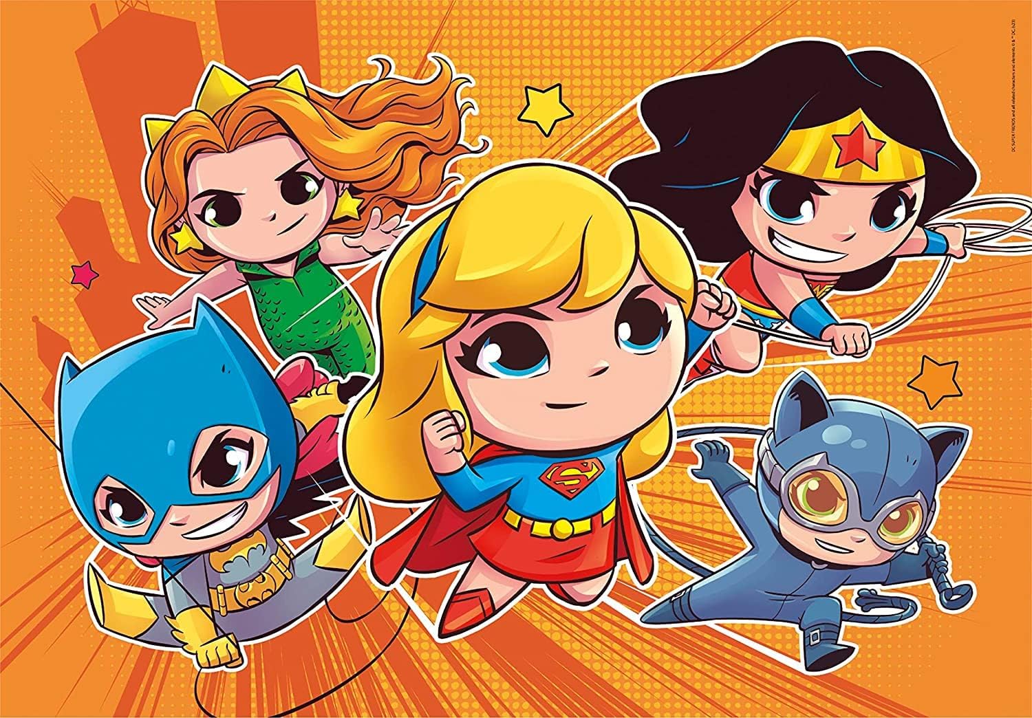 Dc Comics חברי על - 2 פאזלים של 60 חלקים CLEMENTONI