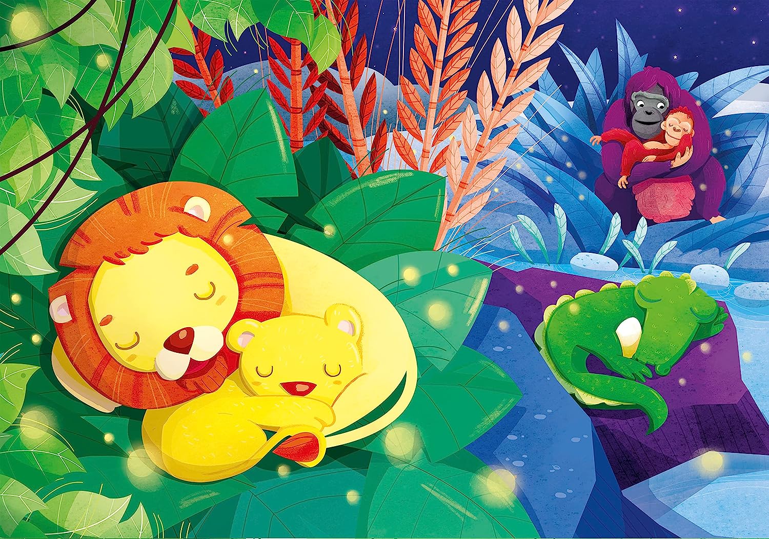 חברים בג'ונגל - 3 פאזלים של 48 חלקים CLEMENTONI