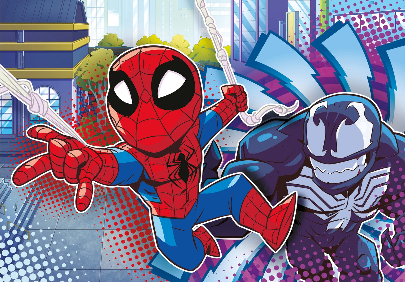 OUTLET גיבורי העל של מארוול - 3 פאזלים של 48 חלקים CLEMENTONI