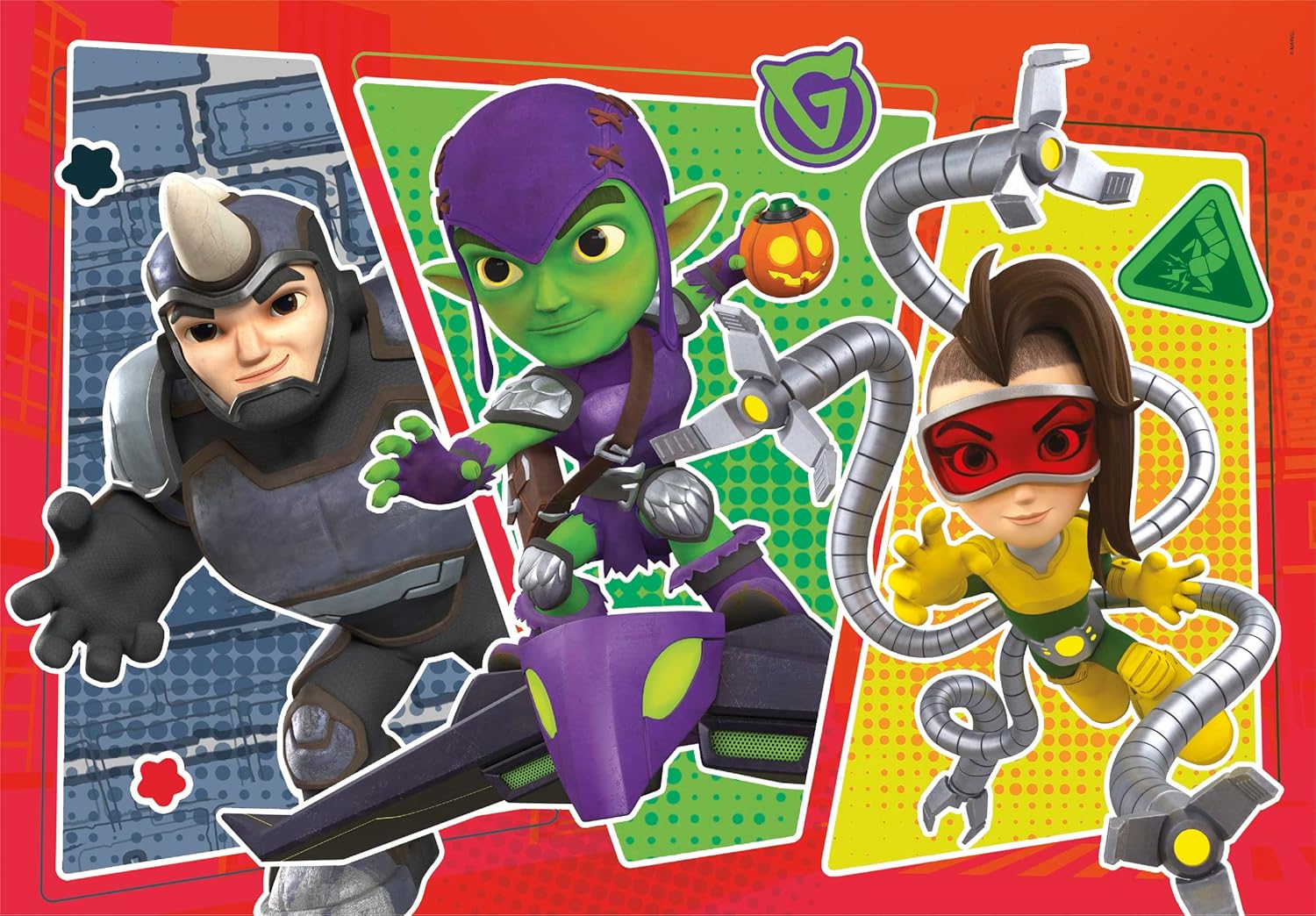 ספיידי וחבריו המדהימים - 3 פאזלים של 48 חלקים CLEMENTONI