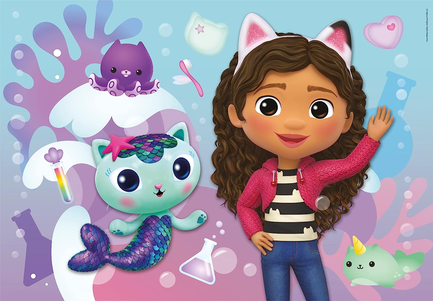 בית הבובות של גבי - 3 פאזלים של 48 חלקים CLEMENTONI