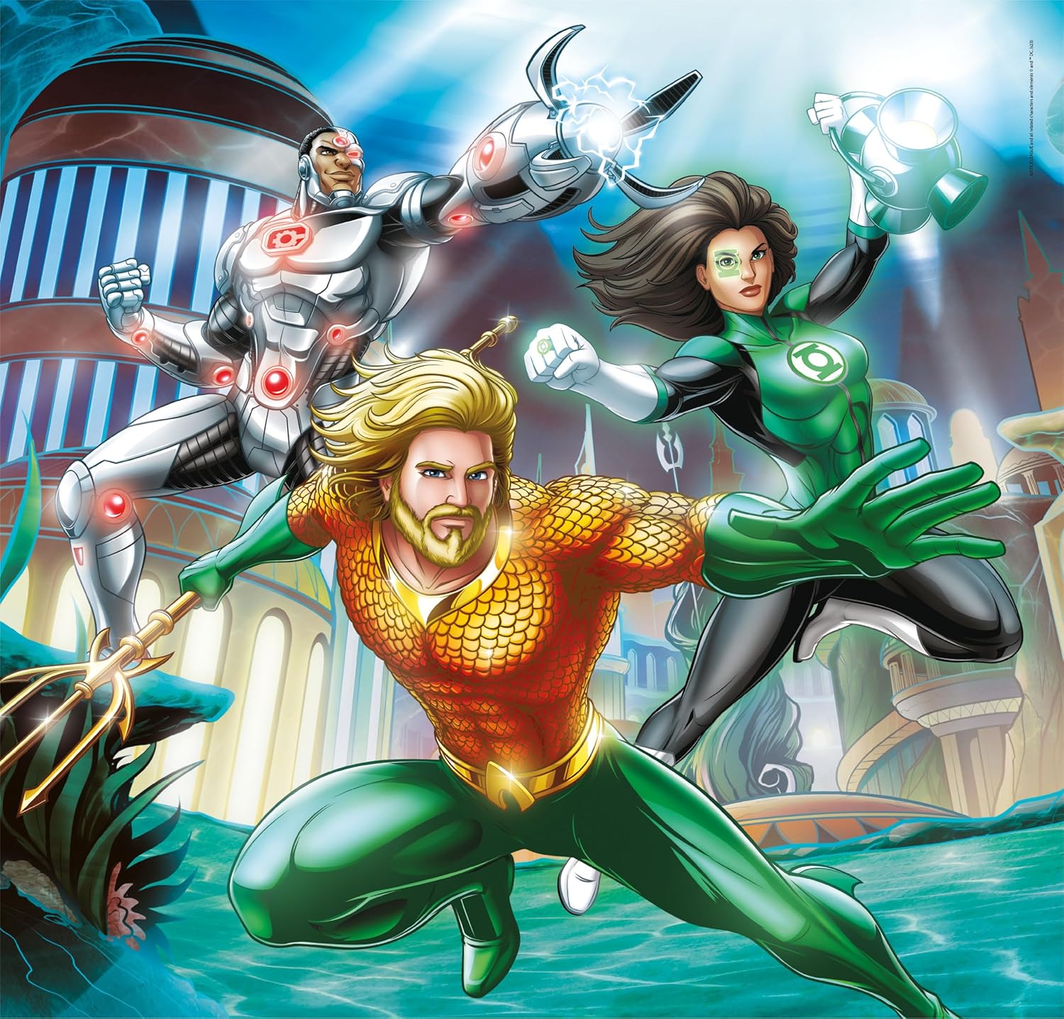 DC Comics ליגת הצדק - 3 פאזלים של 48 חלקים CLEMENTONI