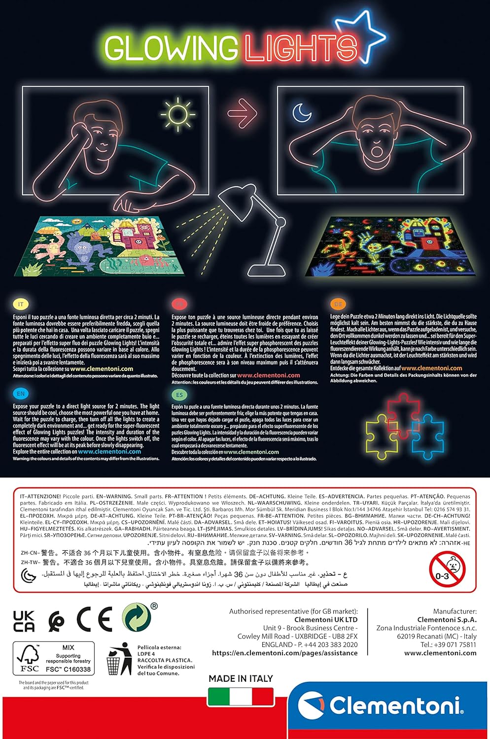 מפרץ ההרפתקאות - פאזל 104 חלקים זוהר בחושך CLEMENTONI