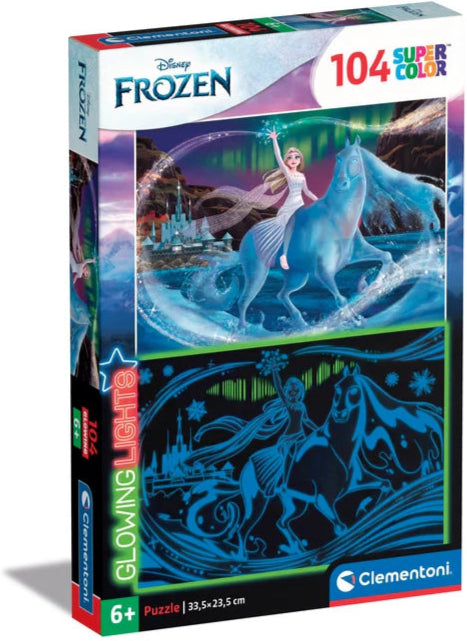 דיסני פרוזן - פאזל 104 חלקים זוהר בחושך CLEMENTONI