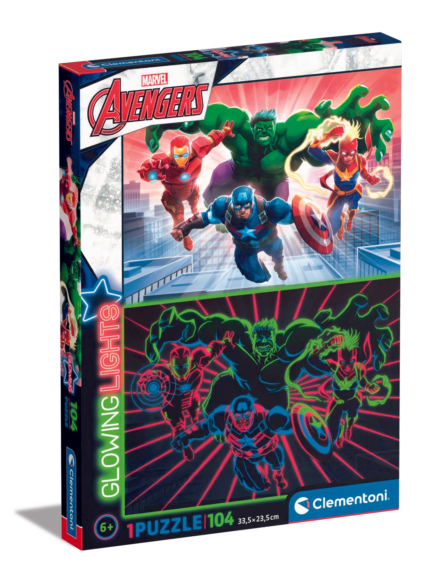 מארוול הנוקמים - פאזל 104 חלקים זוהר בחושך CLEMENTONI