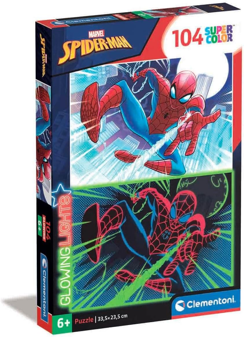 ספיידרמן - פאזל 104 חלקים זוהר בחושך CLEMENTONI