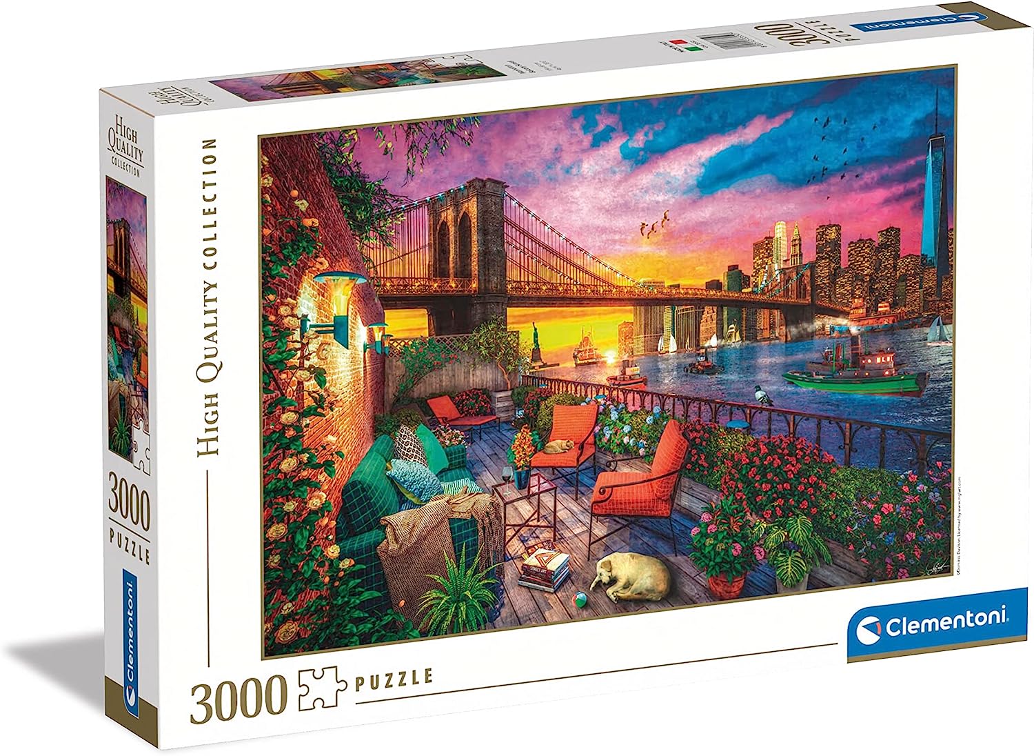 מרפסת במנהטן לעת ערב - פאזל 3000 חלקים CLEMENTONI