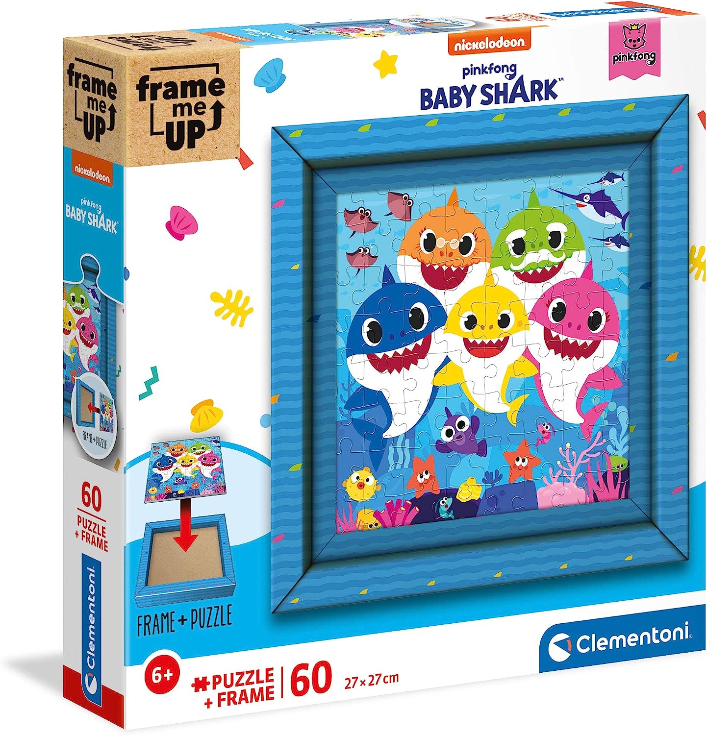 OUTLET בייבי שארק, Frame Me Up! - פאזל מסגרת 60 חלקים CLEMENTONI