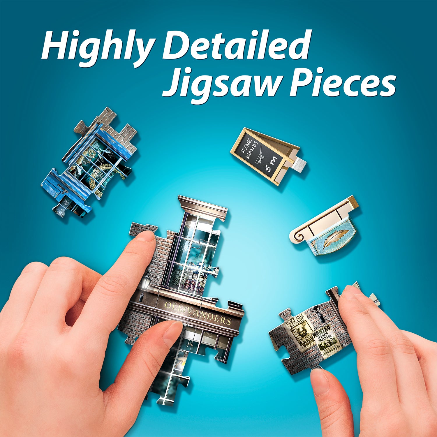 הארי פוטר, קולקציית Diagon Alley™: חנות השרביטים של אוליבנדר - פאזל תלת מימד 295 חלקים