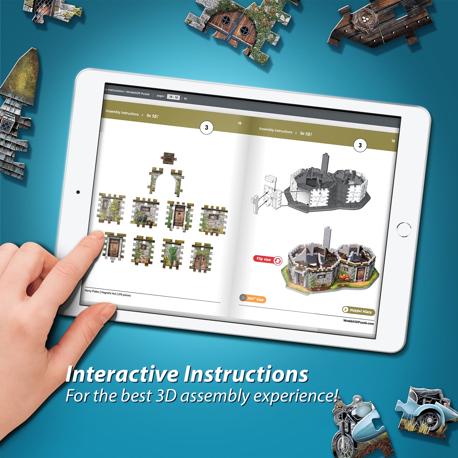 הארי פוטר: הצריף של האגריד - פאזל תלת מימד 270 חלקים