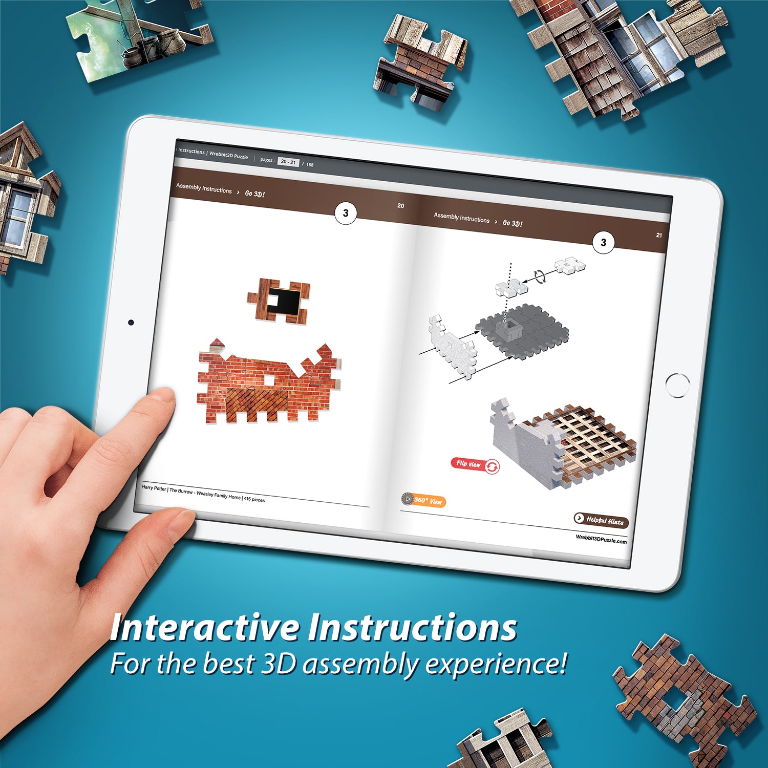 הארי פוטר: הבית של משפחת ווסלי - פאזל תלת מימד 415 חלקים