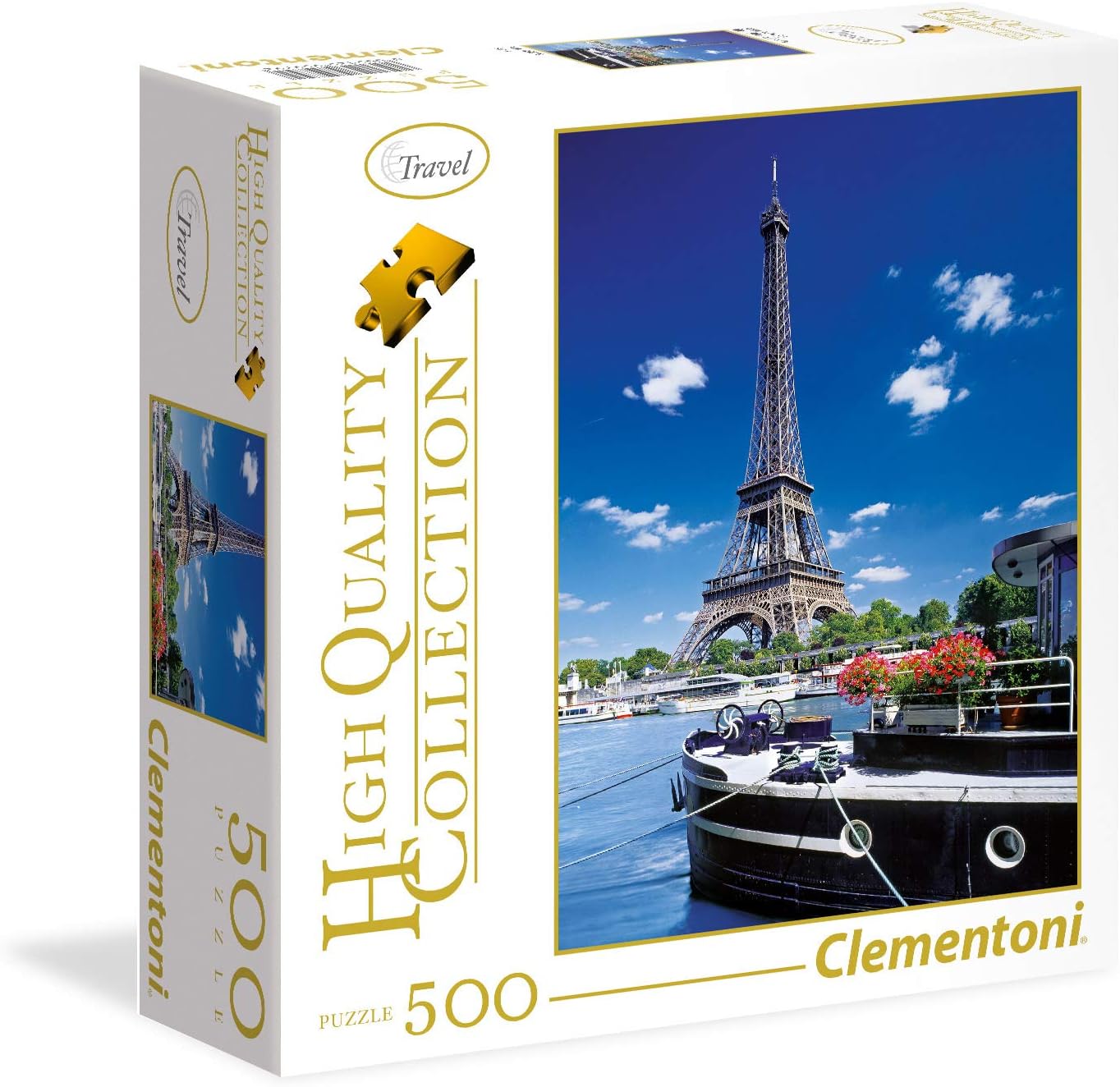 מגדל אייפל, פריז - פאזל 500 חלקים בקופסא מרובעת CLEMENTONI