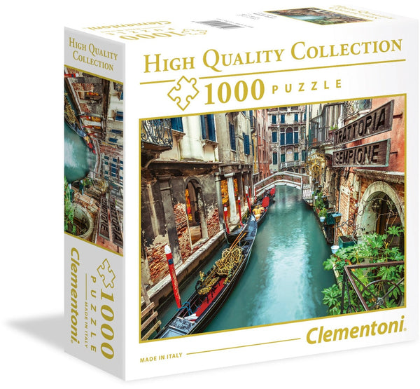 תעלה בוונציה - פאזל 1000 חלקים בקופסא מרובעת CLEMENTONI