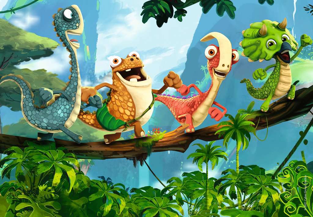 ג'ייגנטו והדינוזאורים - 2 פאזלים של 12 חלקים