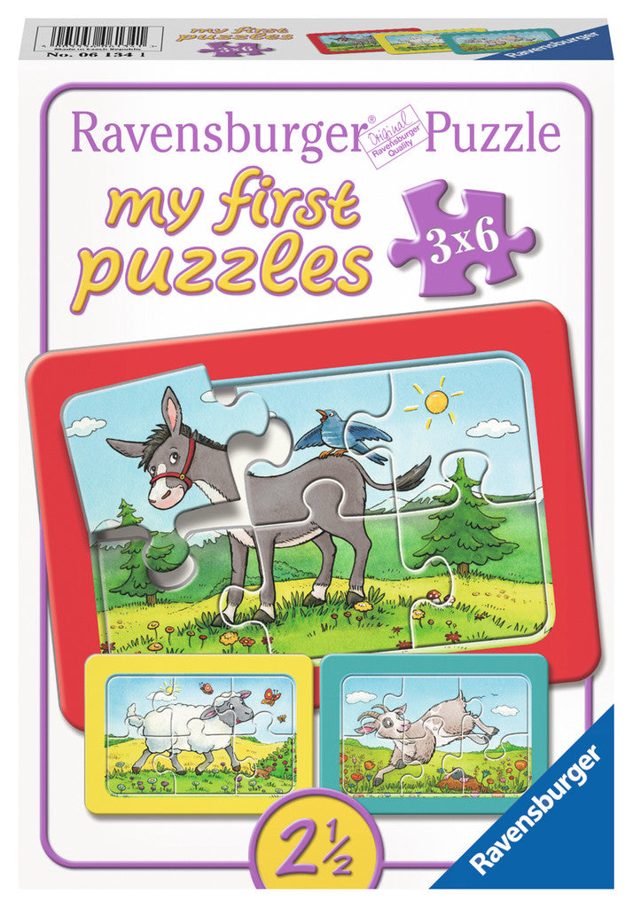 פאזל ראשון שלי 3X6 חל' - חתול, כבשה ועז