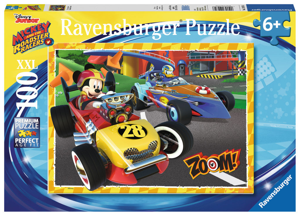 פאזל 100 חל'- מיקי מאוס בתחרות מכוניות