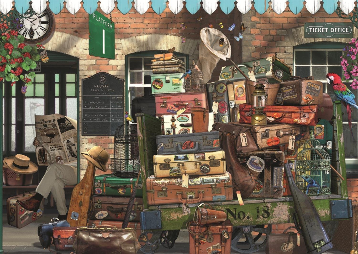 וינטג׳, בתחנה, פאזל 500 חלקים XXL