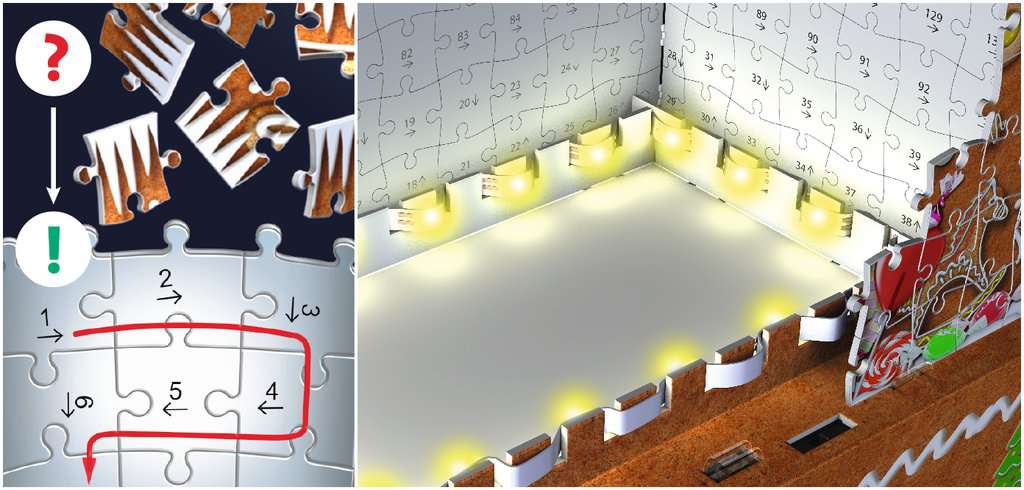 בית הממתקים "Night Edition" - פאזל תלת מימד 216 חלקים כולל תאורת לילה! RAVENSBURGER